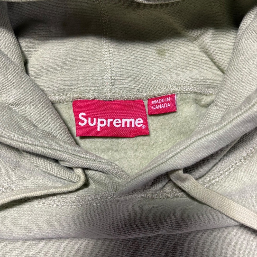 Supreme Arabic Logo Hoodie Size Large Pale Lime Green Made in Canada FW21 Mens - Picture 6 of 7